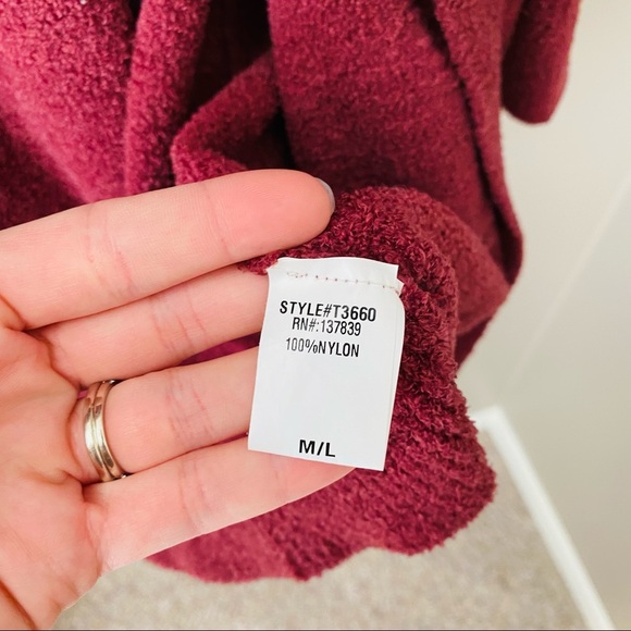 Altar'd State Open Front Cardigan Marron Sz M/L - Picture 5 of 9